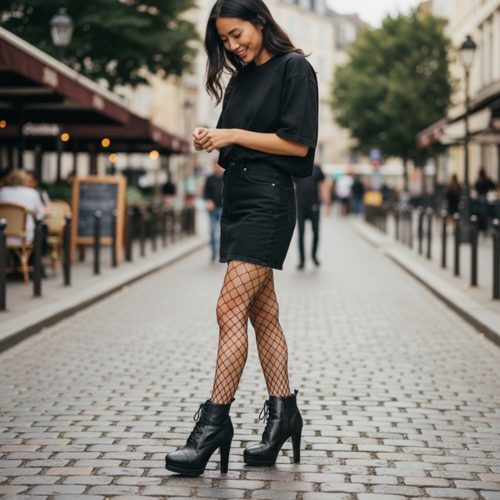 Forever 21 black platform side zip ankle boots